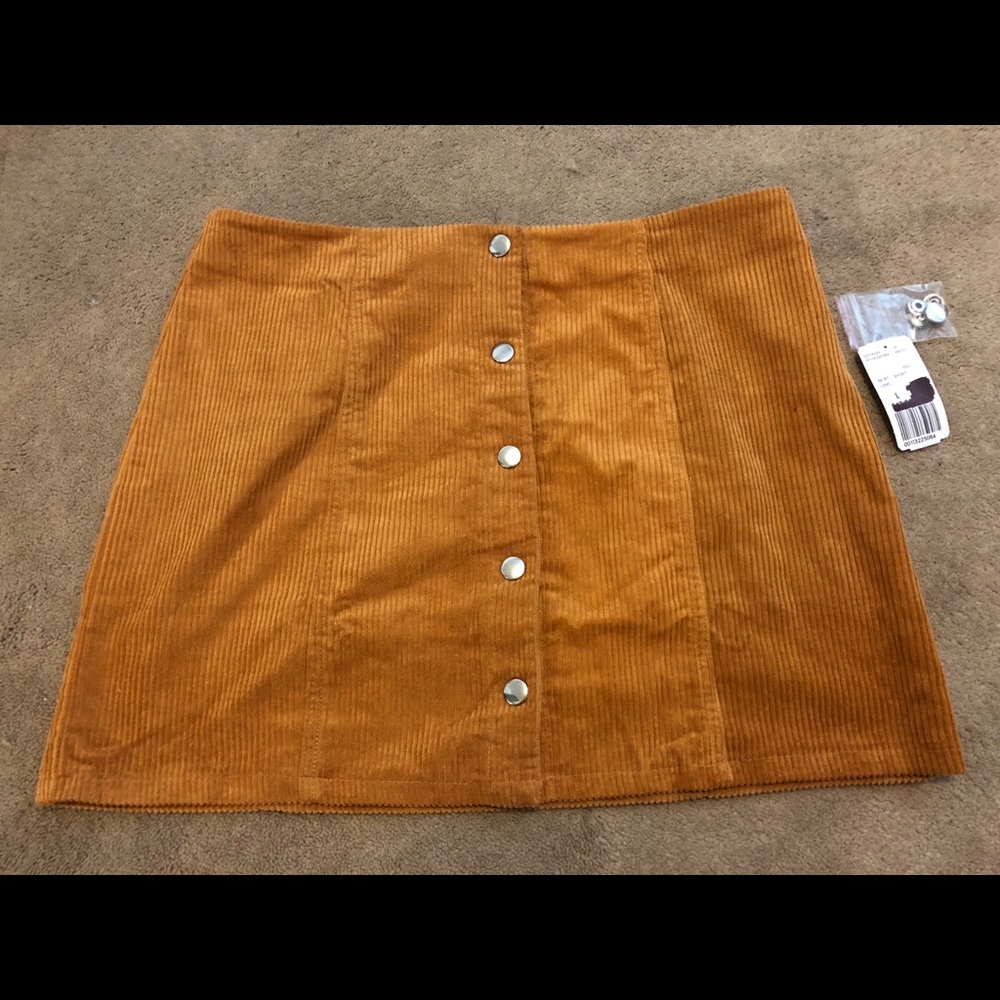 Tan Corduroy Skirt